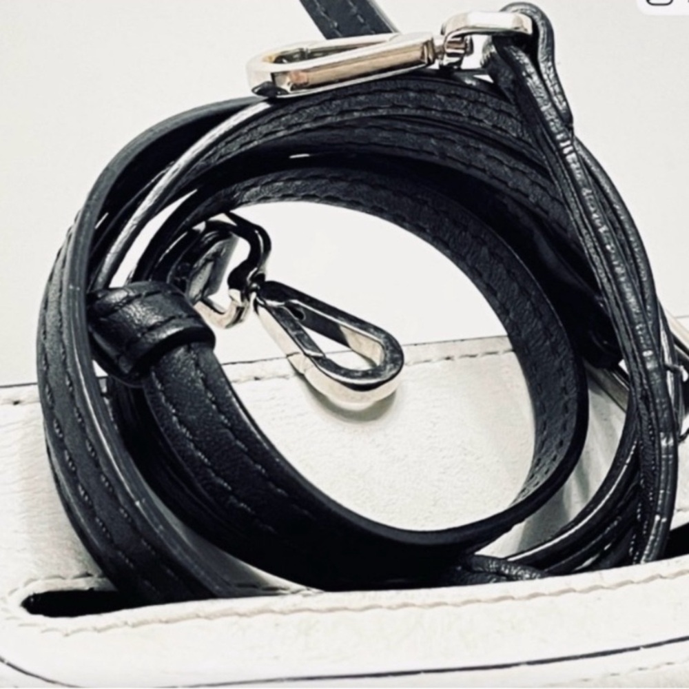 Alexander McQueen Black and White Lattice Satchel - Picture 11 of 16